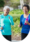 Women happily jogging